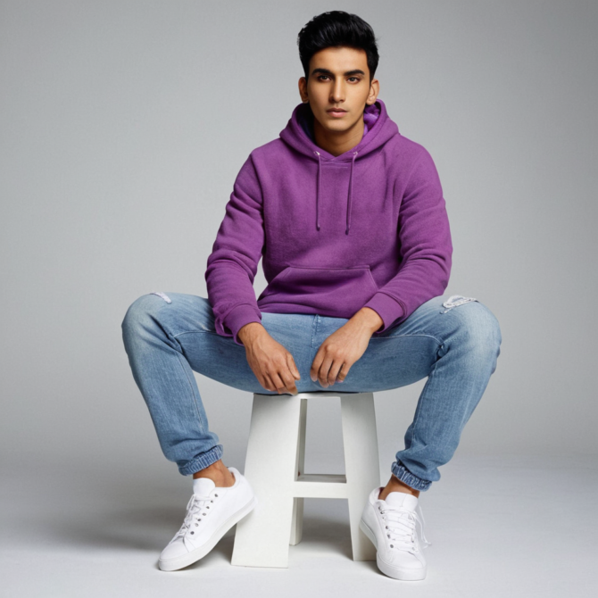 Purple Premium Fleece Hoodie